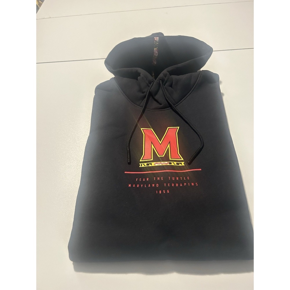 Under Armour Hoodie  Medium Black Cotton Maryland Terrapins NCAA Basketball